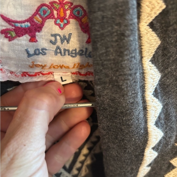 Johnny Was Tulia Embroidered Gray Duster Cardigan Boho Size Lg - Picture 5 of 7